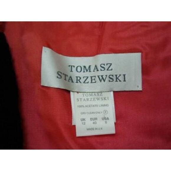 TOMASZ STARZEWSKI COUTURE Luxury Vintage Cocktail Dress Evening Wear Size 10 - Picture 8 of 10